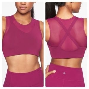 Athleta Mesh Crop Top Sports Bra
